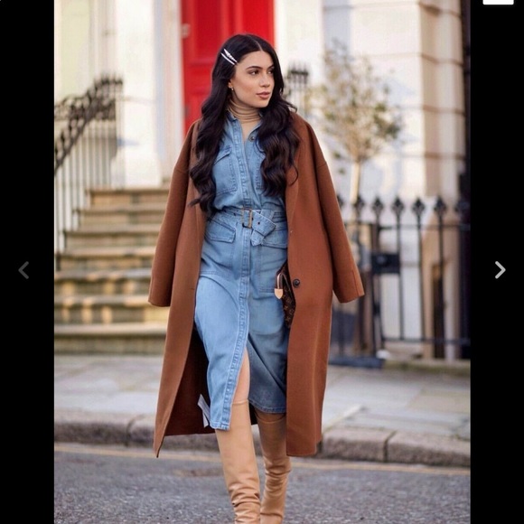 h&m midi shirt dress